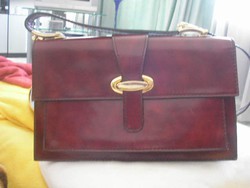 Luxury Florentine leather multi-compartment handbag or shoulder bag with Florentine + logo inside