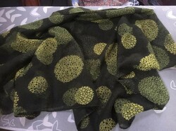 Abstract-patterned green round scarf, fashion scarf