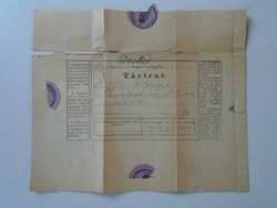 Za433.24 Telegram 1876 Turkish sergeant Stáics met Miklós Bekker's military service