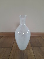 Karcagi fehér fáyolüveg váza