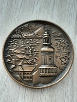 Somorjai László Sopron bronze commemorative medal 1977