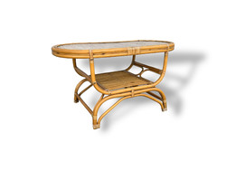 Rattan oval table