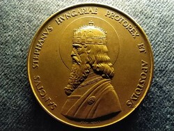 Szent István király Magyarország apostoli királya Budapest 1938 bronz érem (id75567)