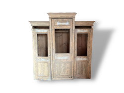 Antik előszoba szekrény 3 ajtós (csiszolt)