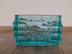 Vladislav Urban cseh art deco zöld üveg váza