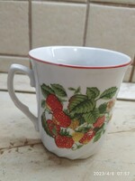 Strawberry Romanian porcelain cup for sale!