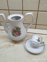 Romanian porcelain scenic jug, glass for sale!
