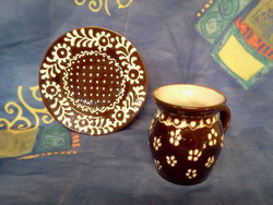 Bella ceramic mug and plate