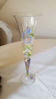 Nagel hand painted glass champagne glass, decorative glass