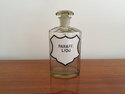 Old pharmacy stopper bottle with large pharmacy glass pharmacy stopper bottle