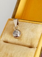 Brilles button white gold pendant