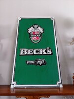 Beck's beer plastic advertising board