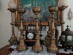 Trio of Biedermeier candlesticks, circa 1840