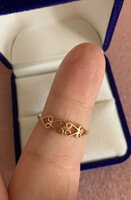 14 k filigrán arany gyűrű