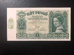 2 Pengő 1940. Series and without serial number!!! Ouch!! Rare!!