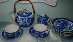 Vintage japán kék fehér porcelán