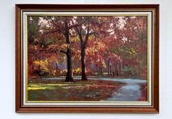 Potom price Hornyik Zoltán forest road framed 63x83cm