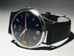 1962 red seconds showy black dial doxa 1147 well-functioning mechanism, new strap 35mm k.N. Kp!!!