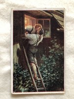 Antik romantikus  képeslap - 1918                    -2.