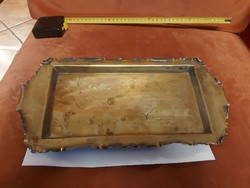 Art Nouveau copper tray with some discoloration