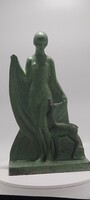Antique French Art Deco Marcel Guillard Boulogne Statue
