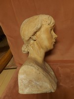 Gyula Huszár 1990, terracotta statue, female bust