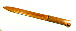 1917 World War I front work: carved wooden military dagger - bayonet leaf-cutting dagger