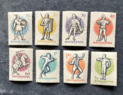 1959. VÍVÓ-VILÁGBAJNOKSÁG ** - Budapesti vívó-világbajnokság alkalmából kiadott bélyegsor