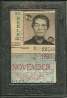 Bkv pass holder + pass, 1980, t. West