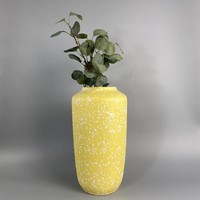 West germany scheurich pastel yellow polka dot floor vase