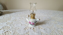 Mini rózsás petróleum lámpa11cm.