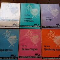 Retro panoramic travel guides from 60's western Europe