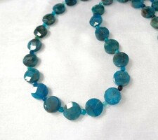 Apatite disc-shaped grains mineral necklace