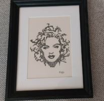 (NBL3) Fahad Aliyu tus kép 37x48 cm kerettel. Madonna