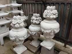 Huge 2pcs castle garden antifreeze artificial stone solid goblet art sculpture no flower vase!