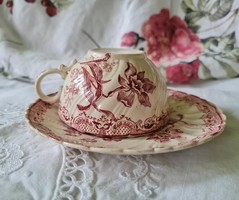 ​Antik fajansz Sarreguemines teás csésze - FONTANGES dekor