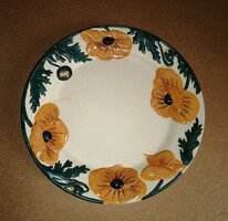 Marked large convex flower pattern ceramic serving bowl dia. 36 Cm for kati49