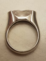 Silver tchibo ring with fine 925 white zirconia