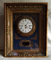 19th century Biedermeier frame clock! It was owned by the Zsilinszky family for a long time! 50X40cm! They collect!