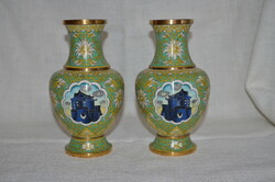Rekeszzománcos tükörképes váza páros  ( DBZ 0082 )