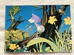 Old water snake - miracle spider cartoon postcard - postmark -4.