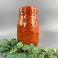 Retro pond head orange vase