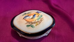 Antique bird porcelain box, box (l3577)