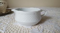 Beautiful snow-white, embossed Eschenbach porcelain with sauce and gravy