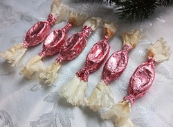 Old bacon candy Christmas tree decoration 6 pieces per piece