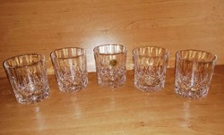 Jelzett Capri kristály whiskys pohár 5 db-os készlet (ap-1)