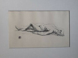 Ferenc Helbing: reclining female nude