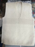 Retro, vintage, Austrian knitted vest, size m/l, butter color, hand knitting, wool, unisex (size)