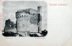 Erdőd / Vár  hosszúcímzéses képeslap  Schön Adolf kiadása , Zombor 1900 körül