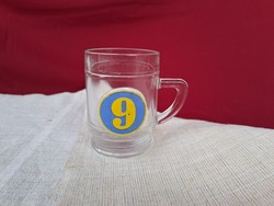 Retro ovis number 9 glass mug glass nostalgia piece collector's beauty